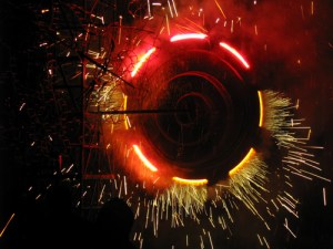 rueda de fuego pírotécnico