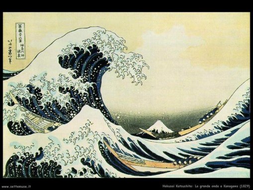 Tsunami, grabado japonés