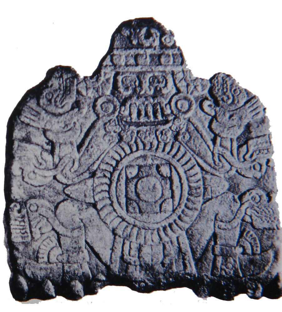 Vista inferior del monolito de la Coatlicue