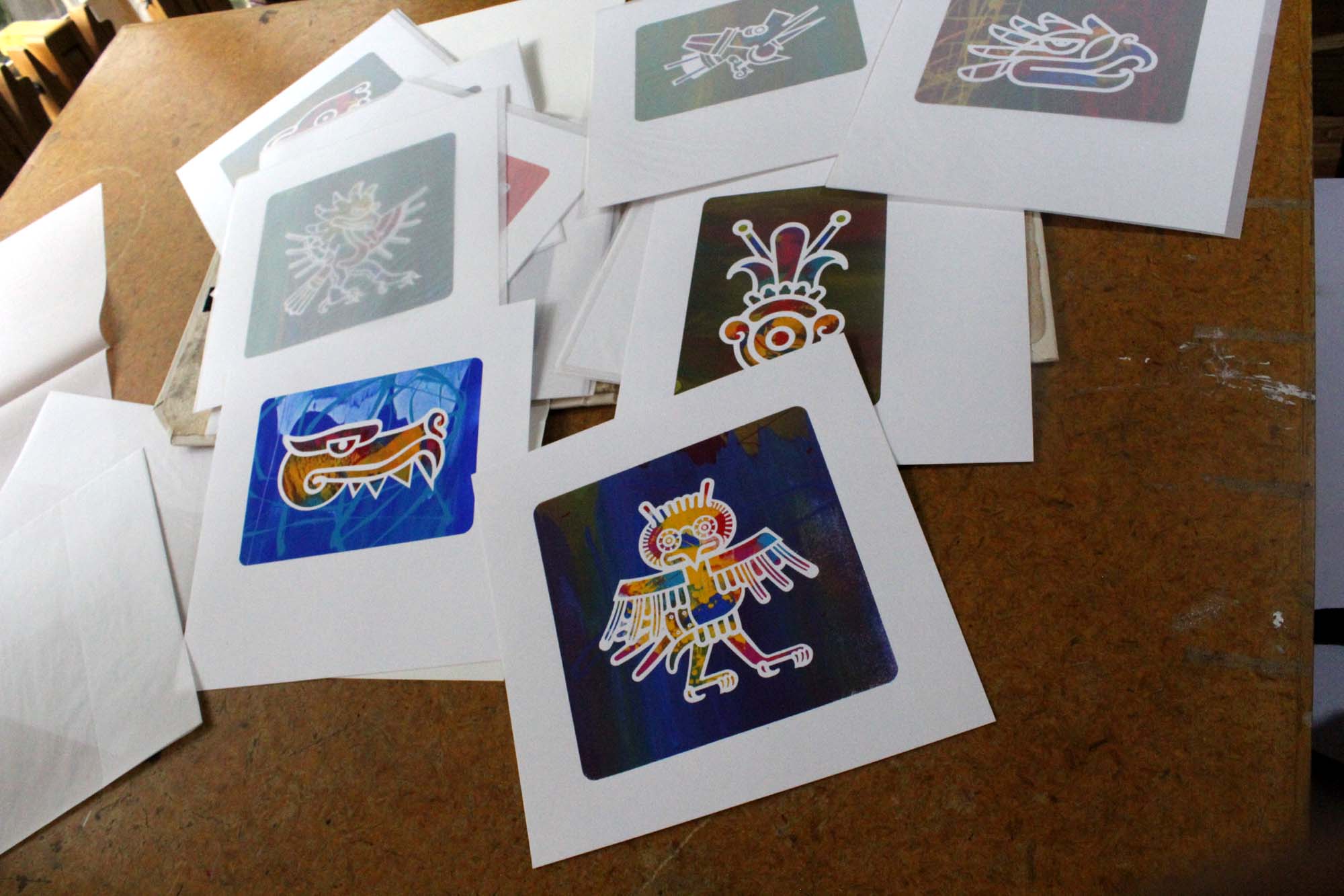 Serigrafías de los días del tonalpohualli